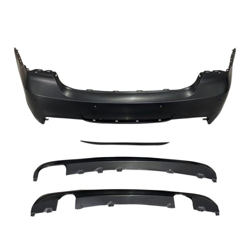 Rear bumper in sports design without PDC holes suitable for BMW E90 sedan, year 2005-2011