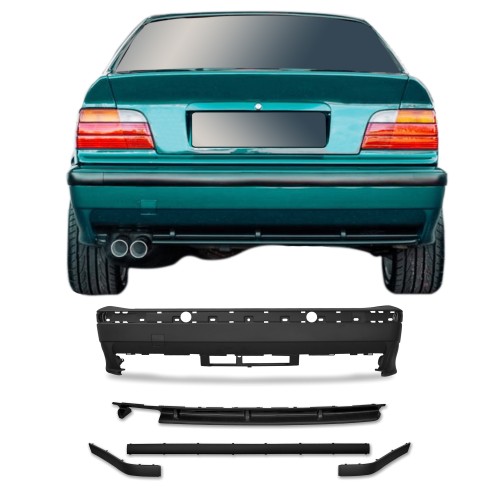 JOM 5111416JOM Pare-chocs arrière, aspect série 3 sport, avec rajout approprié pour BMW 3ème Série  E36 Mod 1990 - 1998
