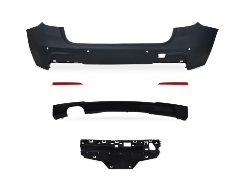 Rear bumper in sports design with PDC holes suitable for BMW F31 Touring year 2012-2015