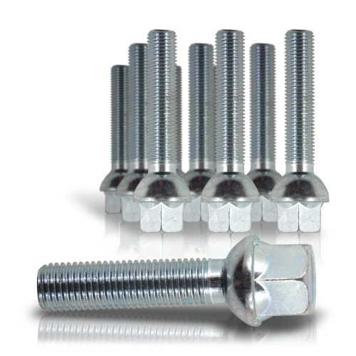 Wheel bolts, ball seat, M12x1,5 35mm (10 pieces)