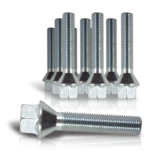 Wheel bolts, cone seat, M12x1,5 27mm (10 pieces)