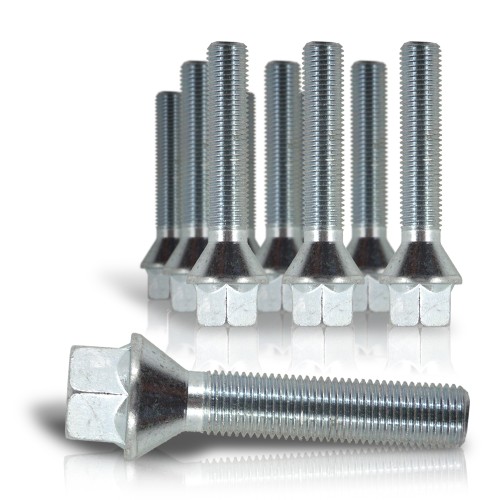 Wheel bolts, cone seat M14x1,5 37mm (10 pieces)