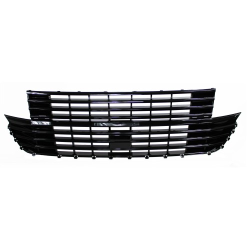 Front grille, badgeless, black gloss suitable for VW T6.1, 2019+