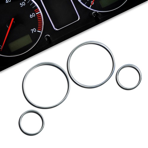 Gauge frames, chrome suitable for Opel Astra G and Zafira A