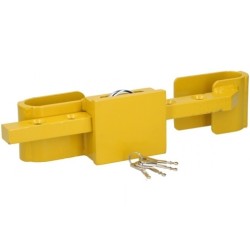 Containerschloss aus gehÃ¤rtetem Stahl, Diebstahlschutz, inklusive BÃ¼gelschloss, 4 SchlÃ¼ssel, 2-teilig, Farbe Gelb