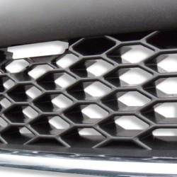 Kühlergrill ohne Emblem mit Chromrahmen und Wabengitter, schwarz passend für Opel Astra G