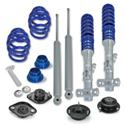 BlueLine Coilover Kit with Domcap Set suitable for BMW E36 4 and 6 cylinder all models except M3, year 06.1992-2000