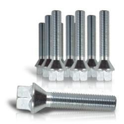 10 x Wheel bolts, cone seat, M12x1,5 different lengths