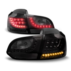 Feux Arrières / Phares Arrières Design, NOIR, LED Clignotants à effet dynamique (séquentiel) approprié pour VW Golf 6 Mod. 08-12